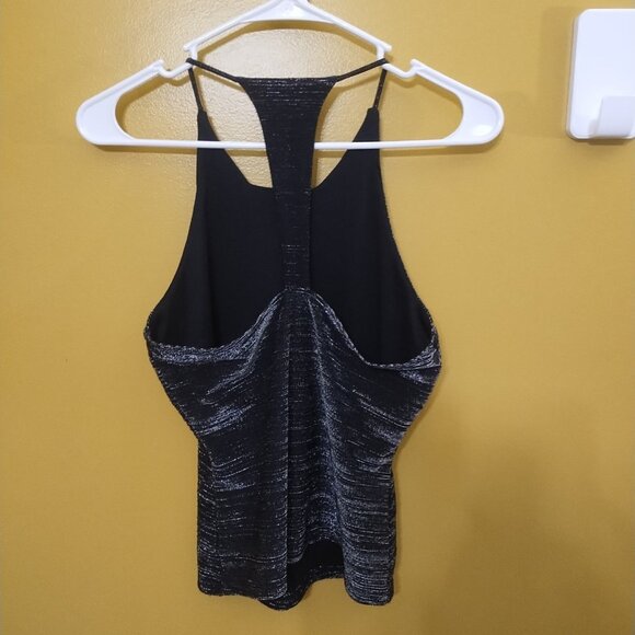 Vintage 90s Formula X Strappy Racerback Black Metallic Tank M Whimsygoth - Picture 3 of 5